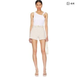 Rollas Mirage High-Rise White Cream Cutoff Shorts 24